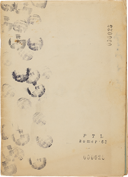 PTL Zomer 63. tijdschrift voor letteren en schoone kunsten [No. 1]