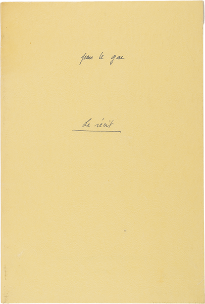 Le récit
