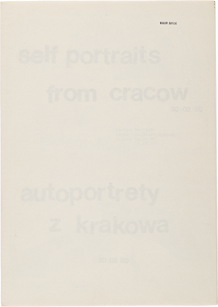 Self portraits from Cracow / Autoportrety z Krakowa