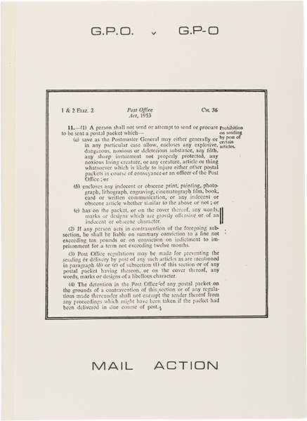 G.P.O. versus G.P-O: A Chronicle of Mail Art on trial