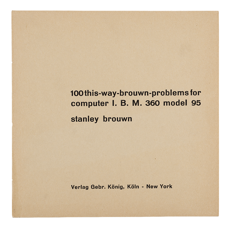 100 this-way-brouwn-problems for computer I. B. M. 360 model 95