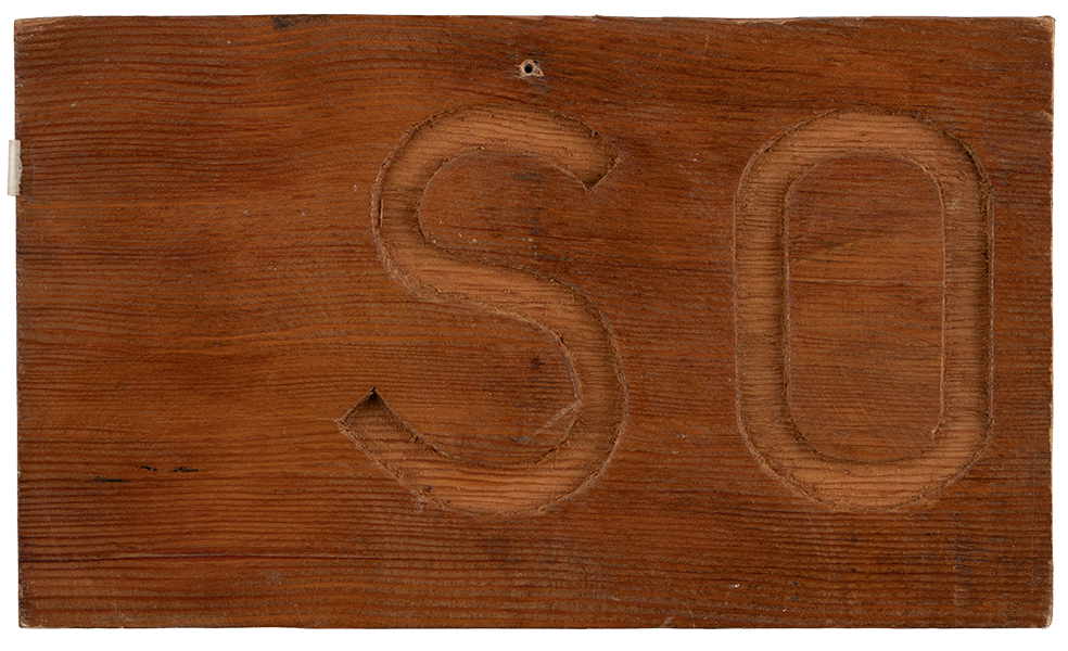 [Untitled, wood envelope to Tjeerd Deelstra, Delft]
