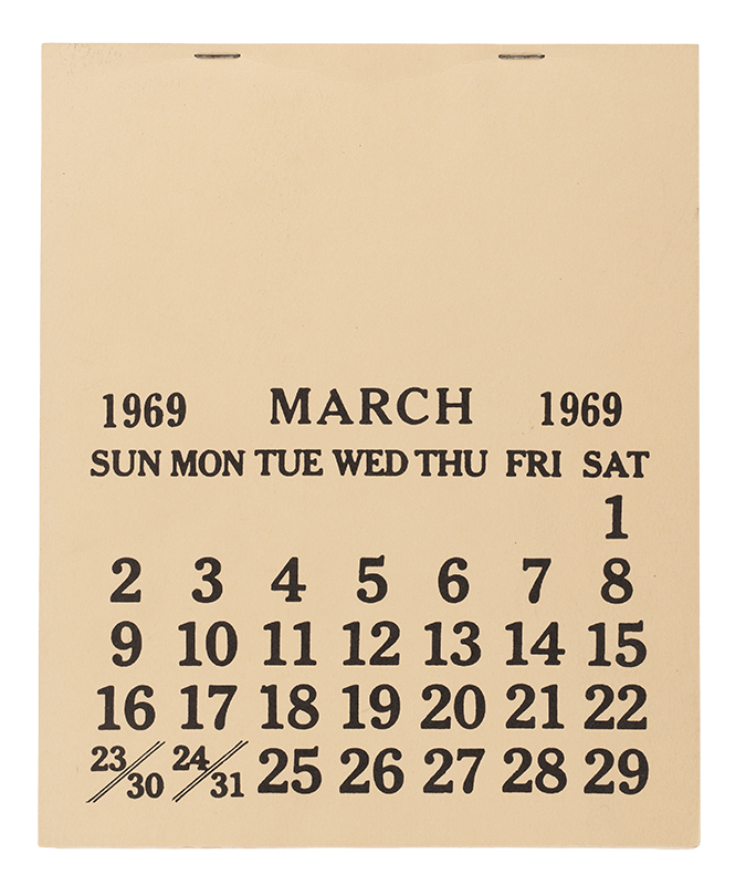 MARCH 1969 [aka : One Month]