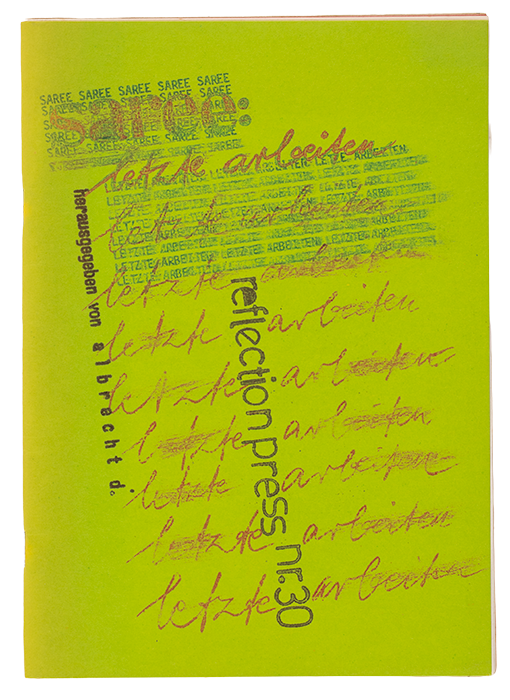 Reflection Press nr. 30 - saree: letzte arbeiten