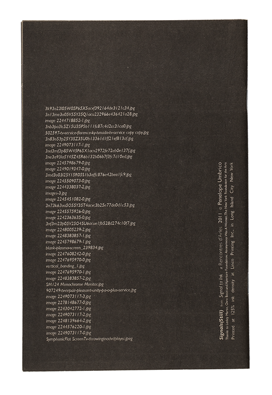 Signals Still / Ink (Book)