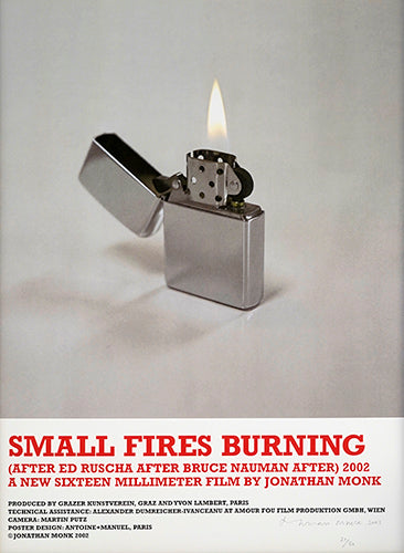 Small Fires Burning (after Ed Ruscha after Bruce Nauman after)