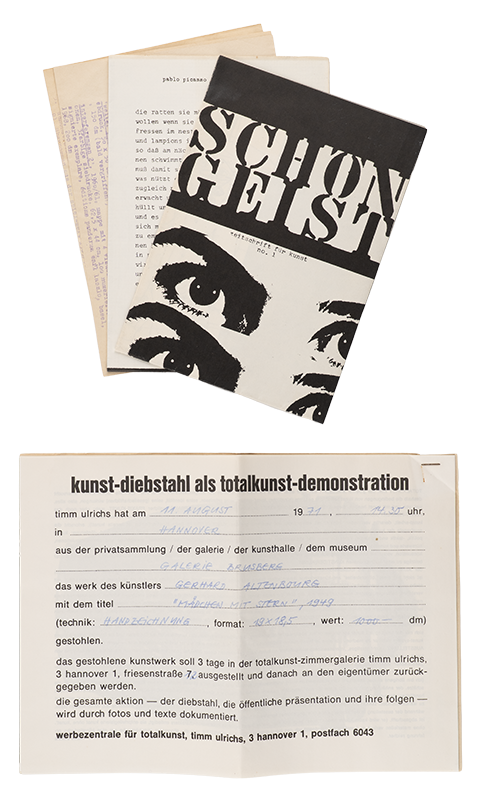 kunst-diebstahl als totalkunst-demonstration