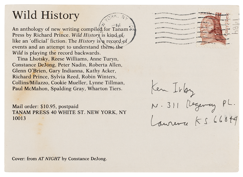 Wild History (announcement card)